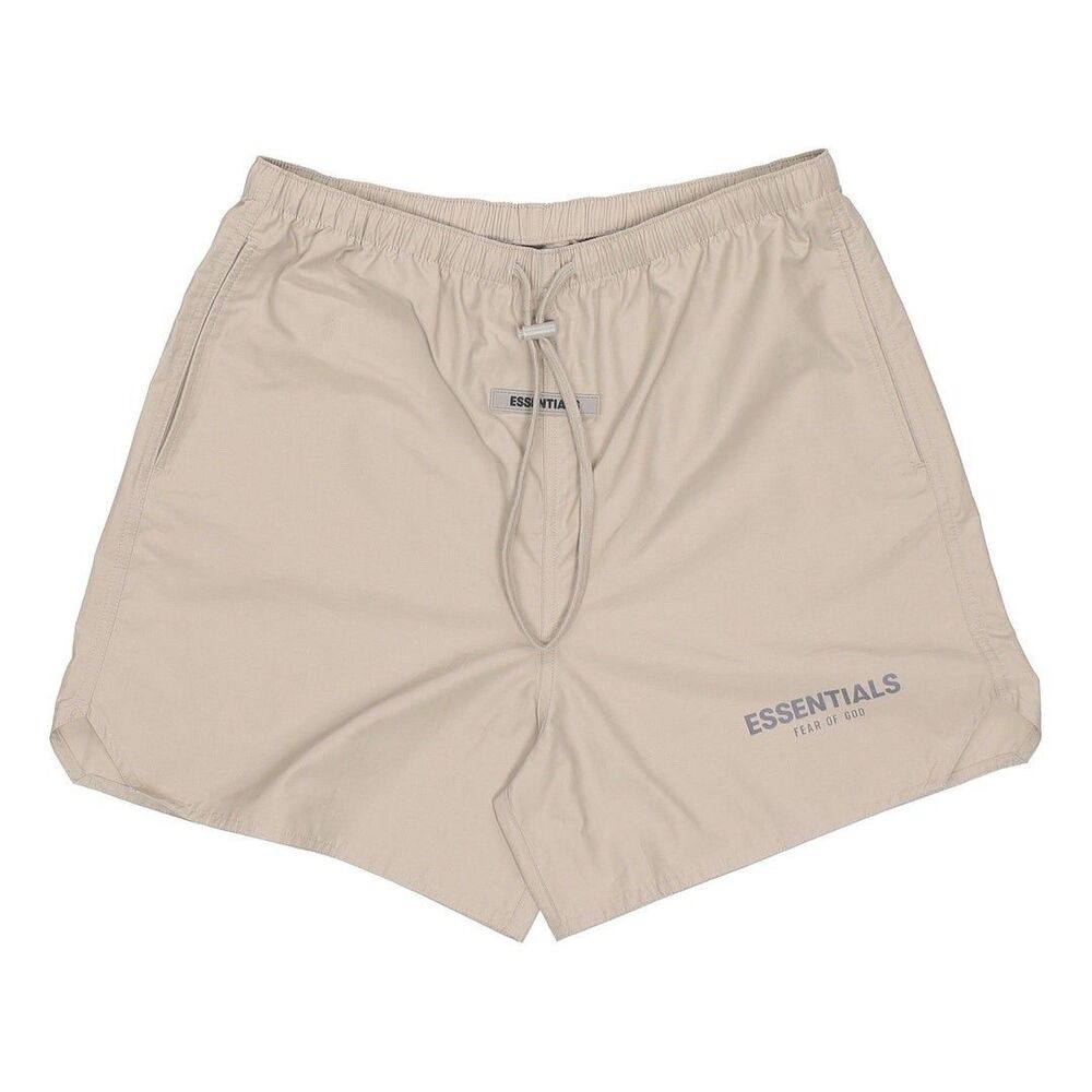 Fear of God Essentials FW20 Volley Nylon Shorts Cream 'Beige' Athletic Mens XXS